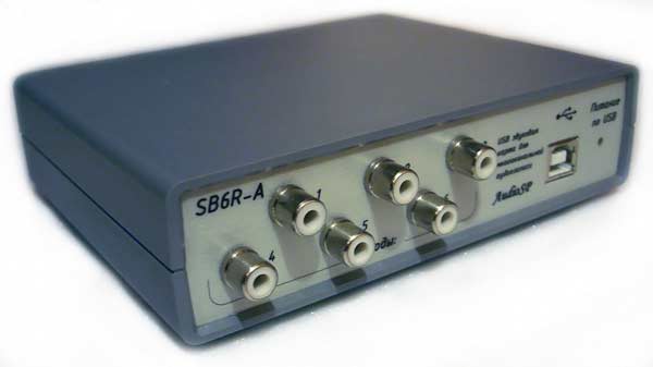 Звуковая карта SB6R для многоканальной аудиорегистрации на компьютер через USB порт.